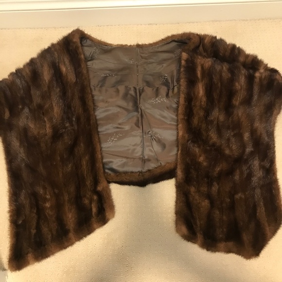 Genuine Mink Wrap Stole 1950s vintage celebrity - Picture 9 of 11